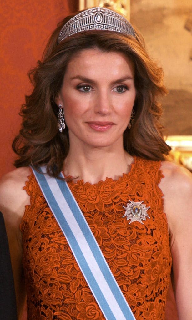 Reina Letizia con tiara prusiana
