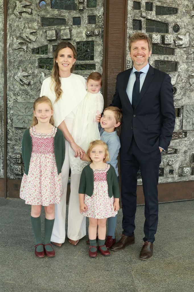 Emilia Alfaro and Alvaro de la Lama during baptism of Teresa de la Lama in Madrid on Saturday, 24 May 2025.