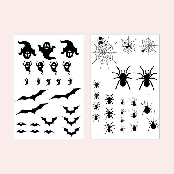 SULOLI 6 Piezas Tatuajes Temporales Arañas Halloween