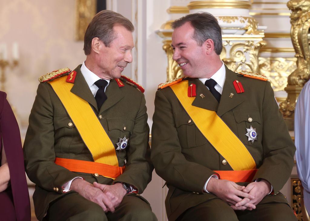 El gran duque Enrique y su hijo, Guillermo de Luxemburgo