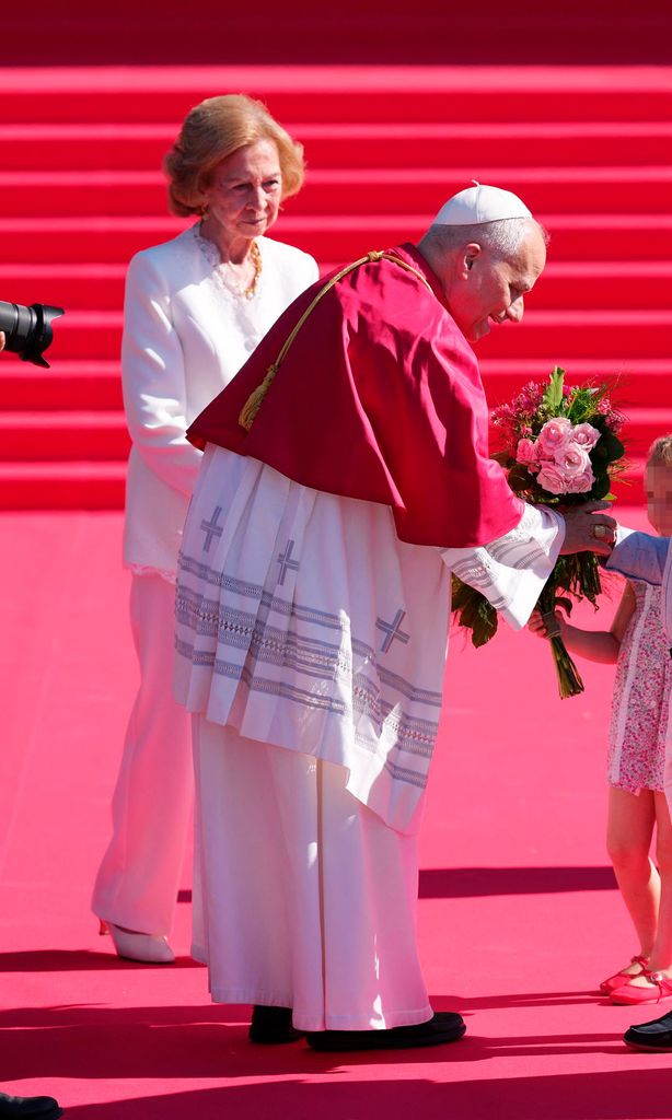 La reina Sofía junto al papa León XIV en Madrid