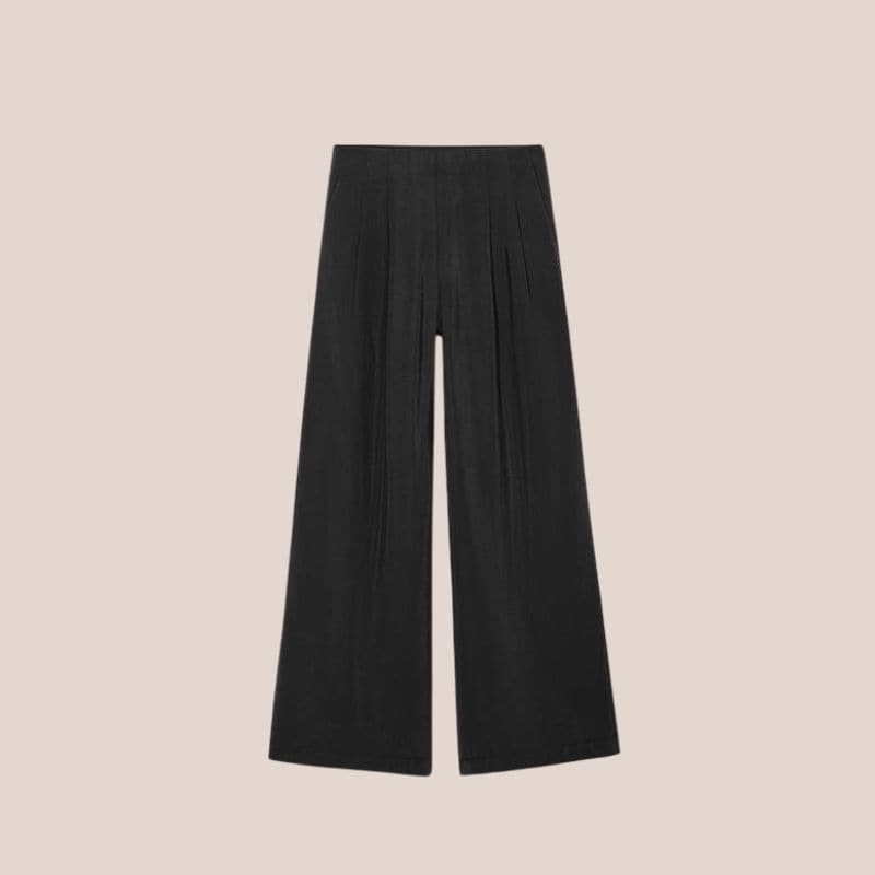 pantalones negros de lino
