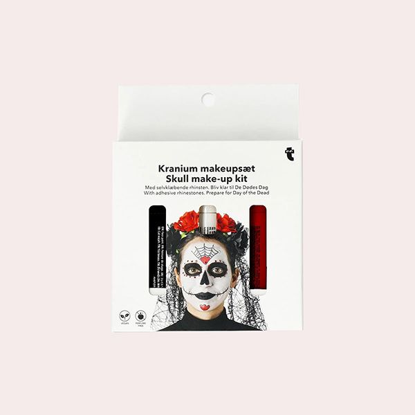 Set de maquillaje de calavera con pedrería