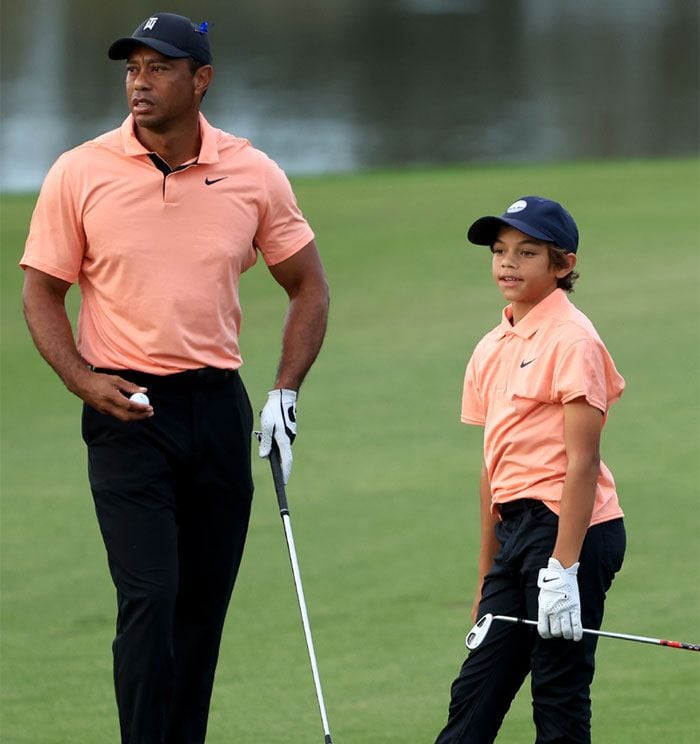 Tiger Woods y su hijo Charlie
