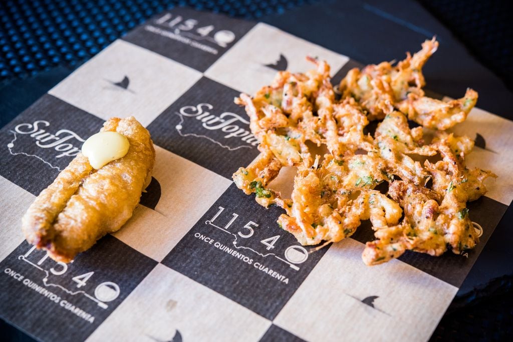 Tortillita de camarones y boquerón en tempura
