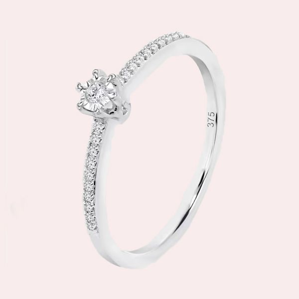 Anillo DIA00026 Diamonds de oro 9K acabado brillo TimeRoad