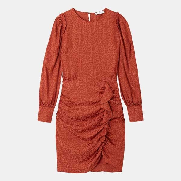 vestido drapeado