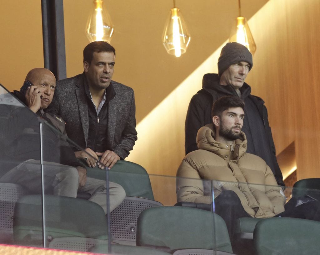 ZIDANE APOYA DESDE LA GRADA A SU HIJO LUCA JUNTO A SU MUJER, VERONIQUE Y THEO ZIDANE