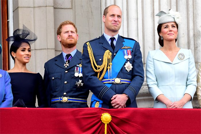Guillermo, Kate, Harry y Meghan