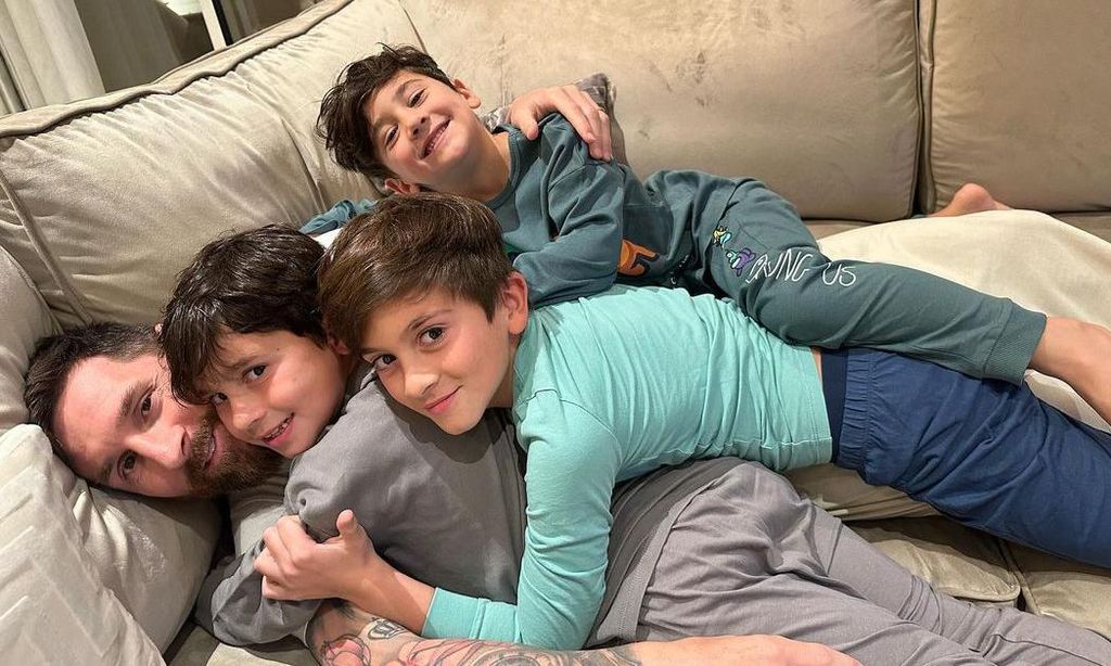 Thiago, Mateo y Ciro; los hijos de Lionel Messi y Antonela Roccuzzo