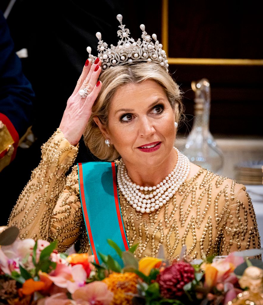 La reina Máxima junto a la tiara de Württemberg 