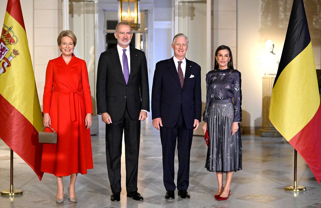 Los Reyes, recibidos por Felipe y Matilde de Bélgica en el Palacio Real de Bruselas
