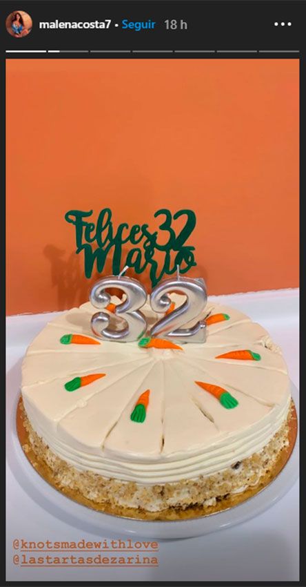Tarta de cumpleaños de Mario Suárez