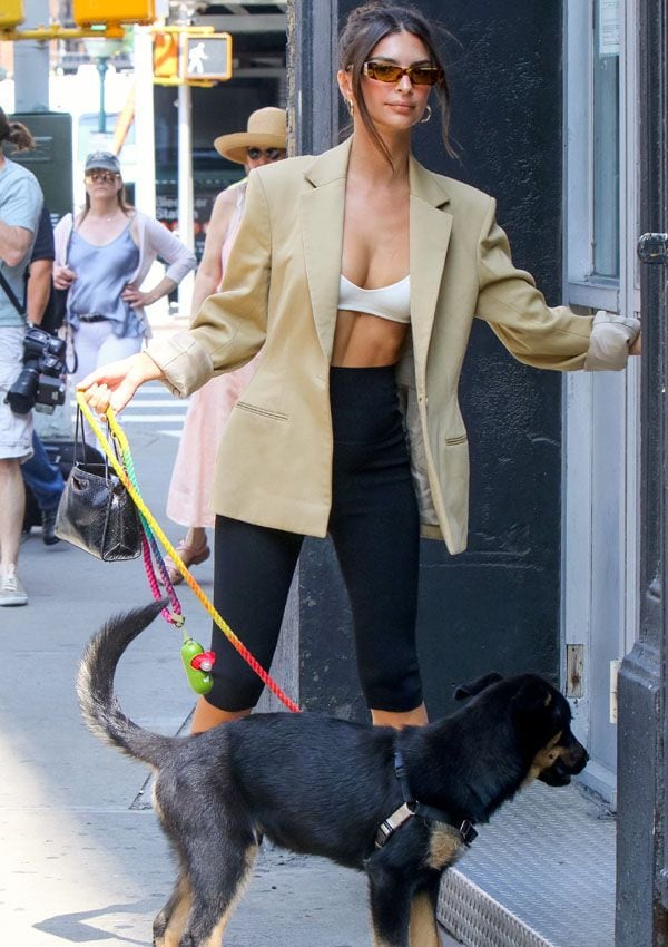 Emily Ratajkowski look de día
