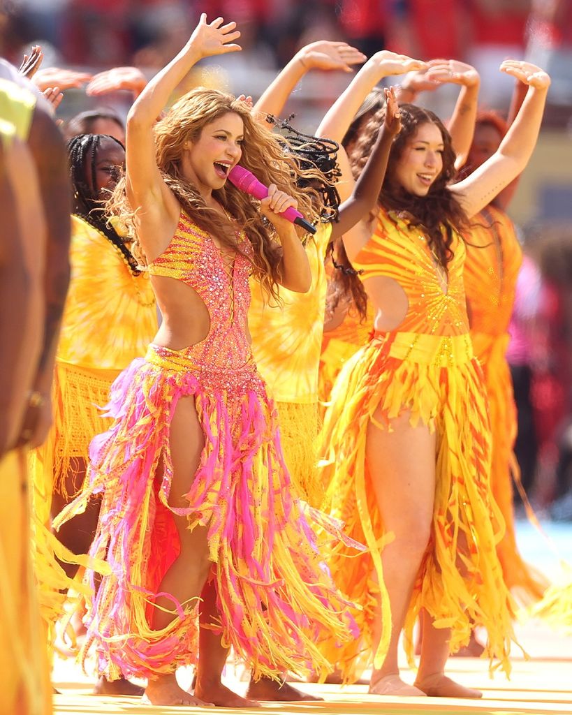 Shakira, durante el espectáculo de medio tiempo de la final del Mundial de 2026, en Nueva Jersey (julio de 2026).
