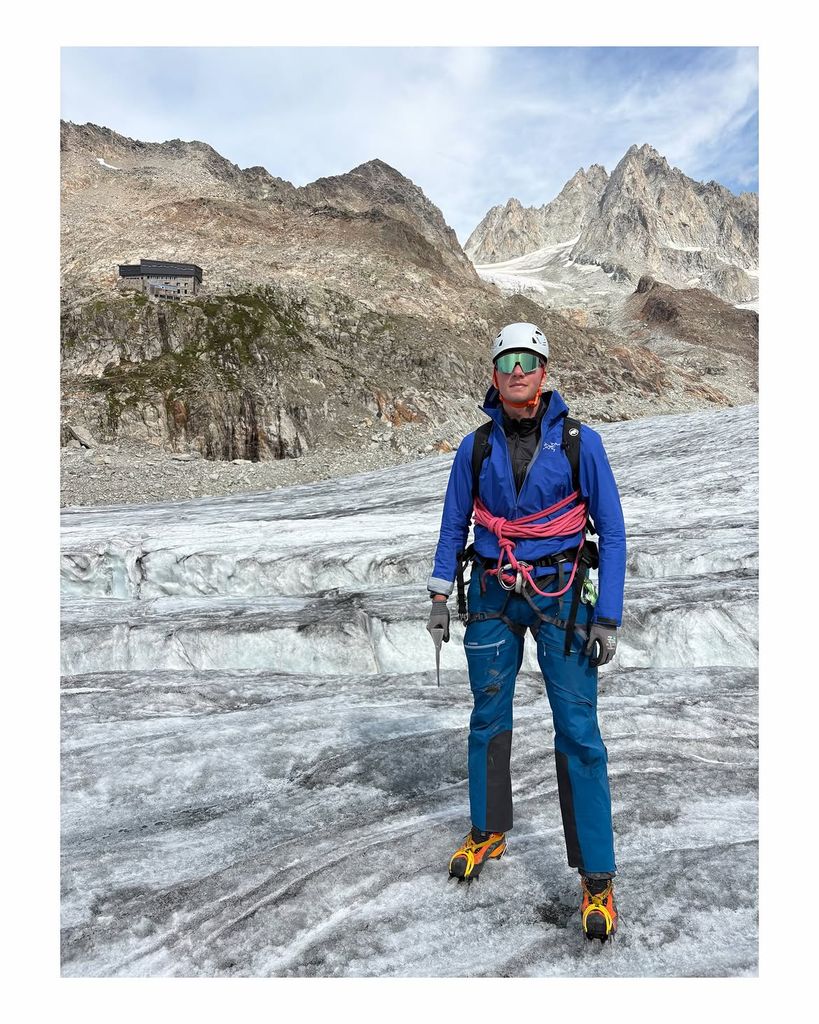 Gabriel de Bélgica, durante sus vacaciones en los Alpes