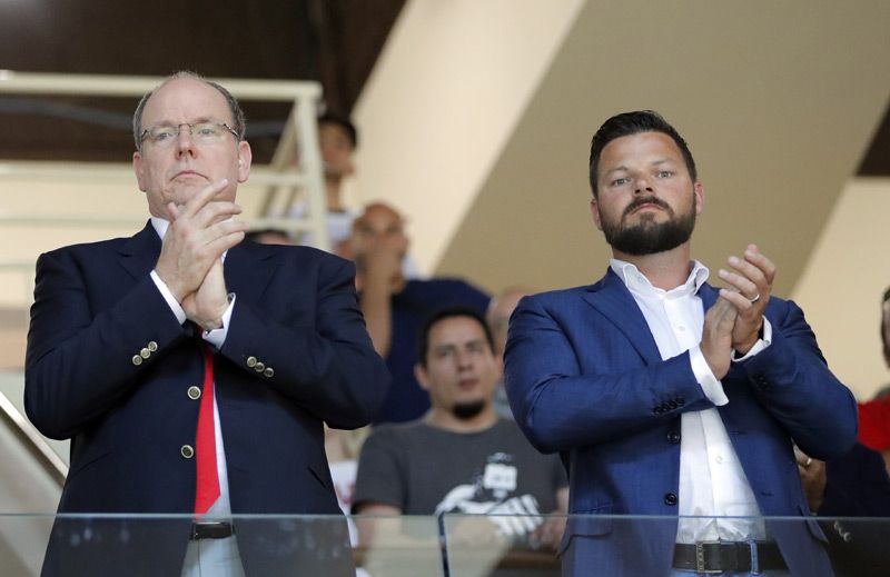 El príncipe Alberto con su cuñado Gareth Wittstock