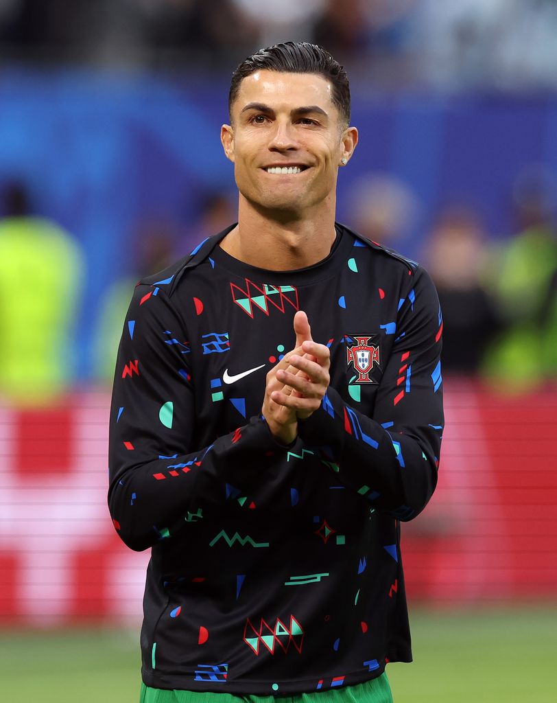 Cristiano Ronaldo durante un juego entre Portugal y Francia en 2024.