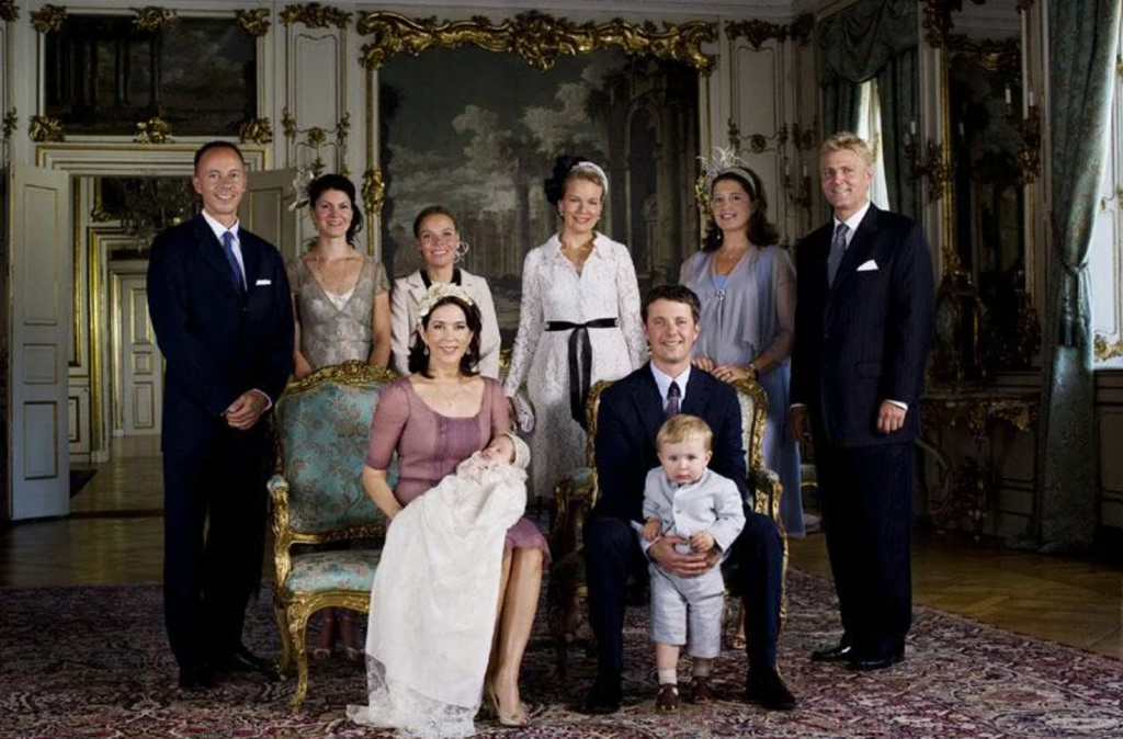 Imagen del bautizo de la princesa Isabella de Dinamarca