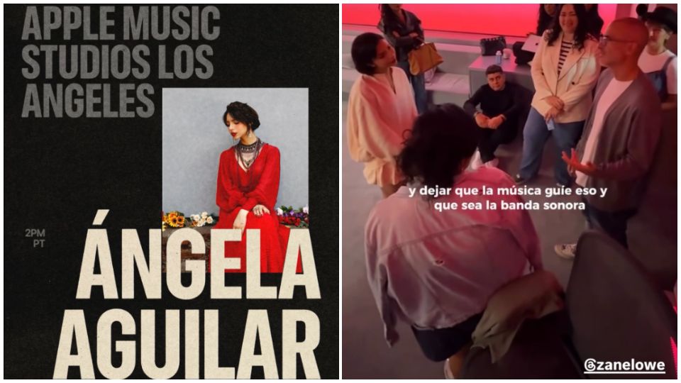 Ángela Aguilar desde los estudios de Apple Music en Los Ángeles, California.