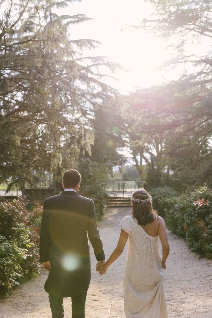 Diana con vestido de novia 'prêt-à-porter' de Alejandra Valero