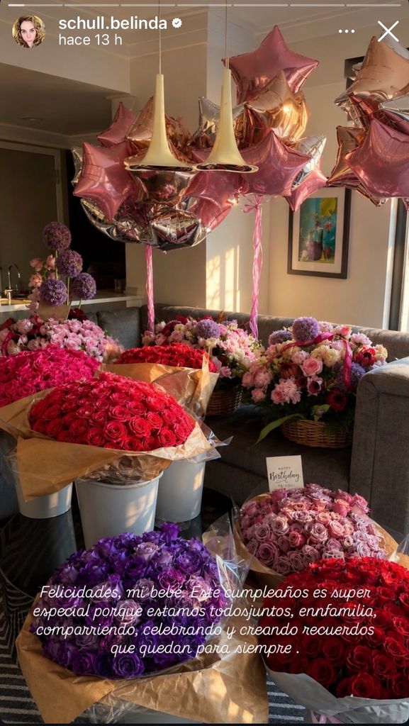 La mamá de Belinda compartió una foto de los regalos que recibió su hija.