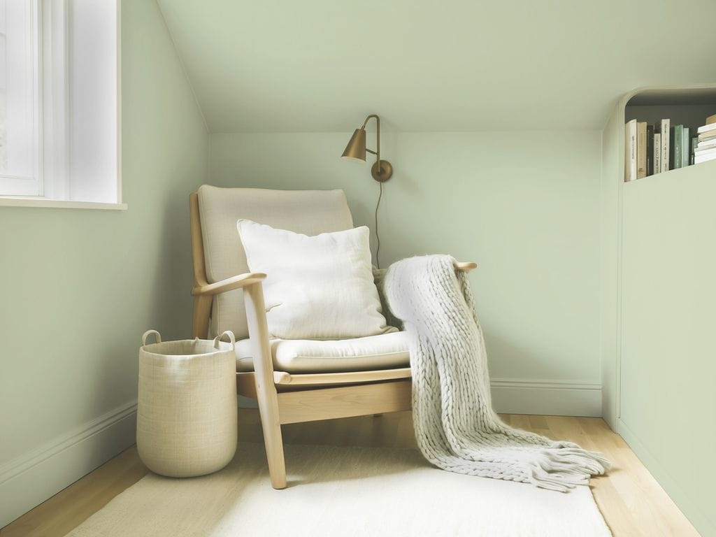 Paredes pintadas de color verde