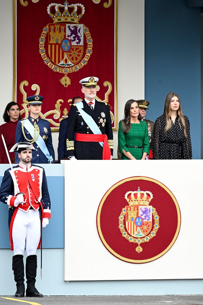 La infanta Sofía en el desfile del Día de la Hispanidad, Madrid, 2025. 