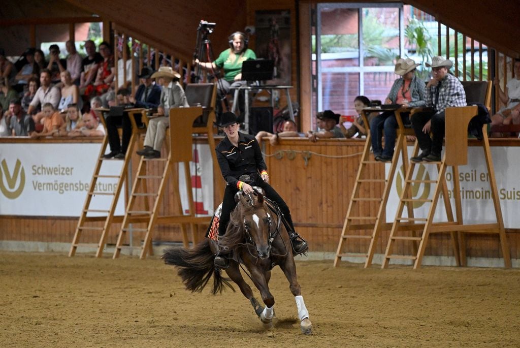 Gina Maria Schumacher en el campeonato mundial de Reining