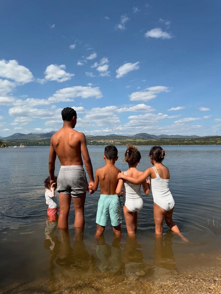Padre e hijos la pasaron muy bien disfrutando de la naturaleza