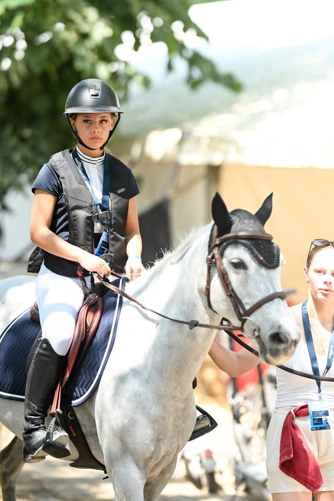 Giulia Sarkozy en un concurso de hípica de París, en junio de 2026