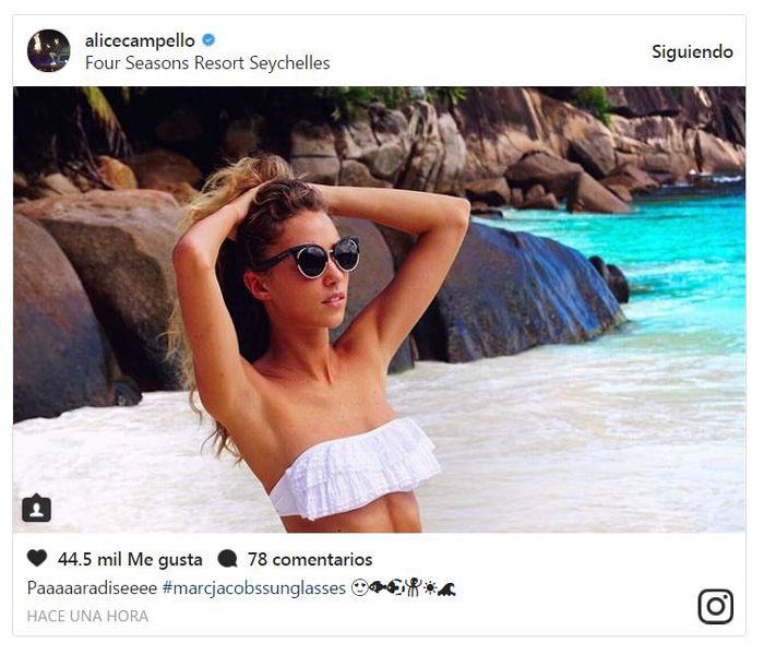 La luna de miel en las Seychelles de Álvaro Morata y Alice Campello