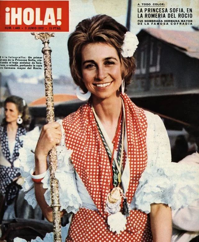 La reina Sofía en la romería del Rocío.