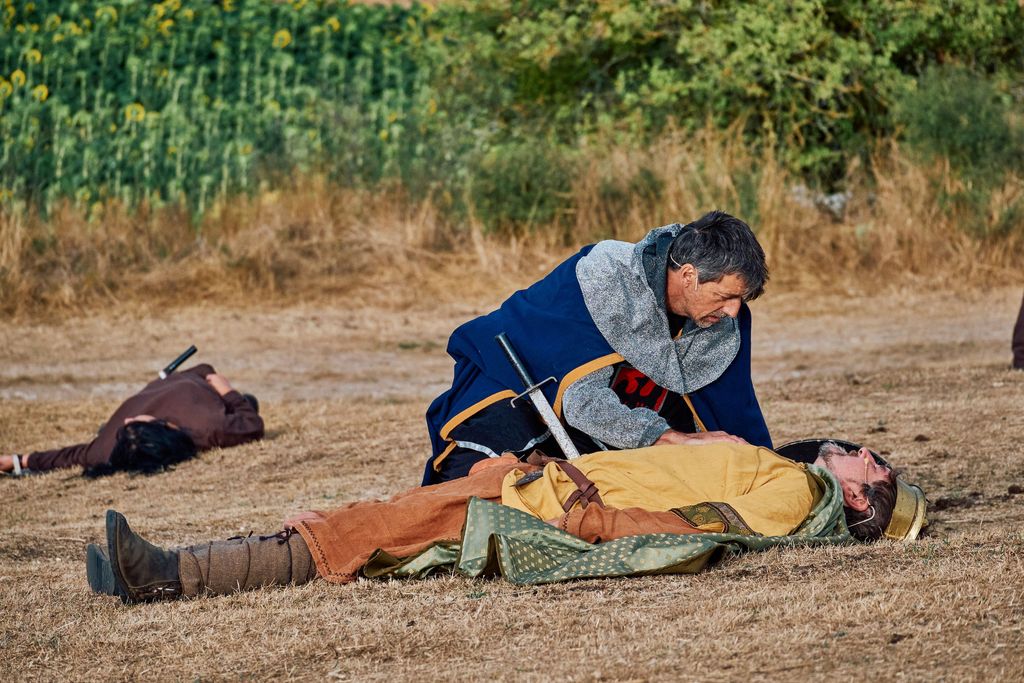 Recreación de la Batalla de Atapuerca entre Fernando I, rey de León y conde de Castilla, y García Sánchez III, rey de Pamplona-Nájera, que se realiza cada año en el pueblo burgalés de Atapuerca, a pocos kilómetros de Burgos capital.