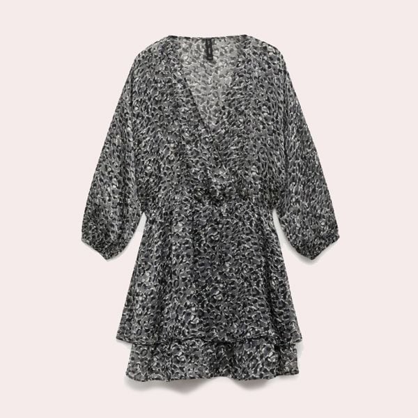 Vestido volantes animal print