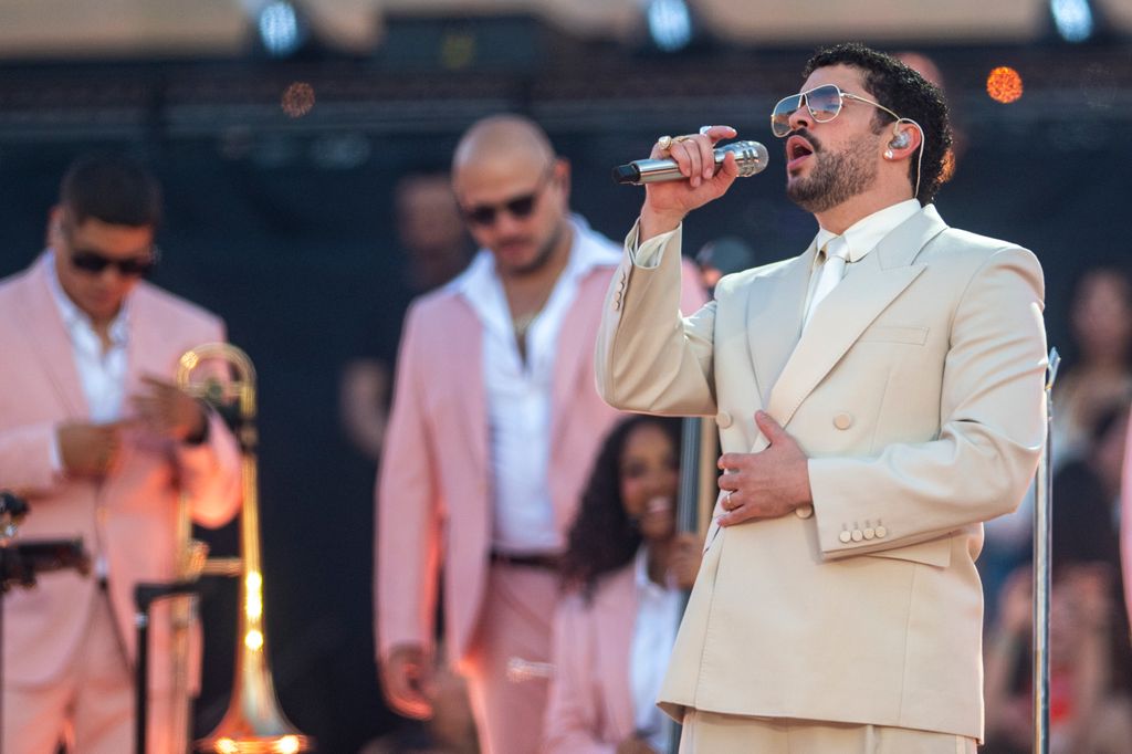 Bad Bunny en su concierto en Barcelona