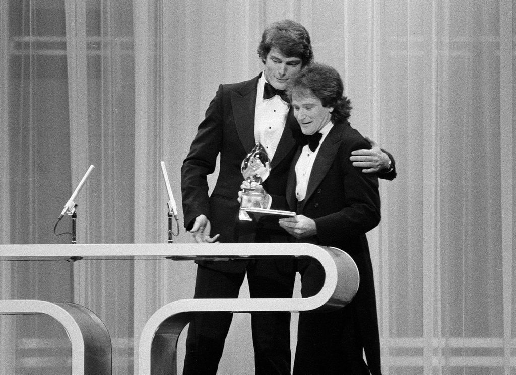 Christopher Reeve y Robin Williams en 1979