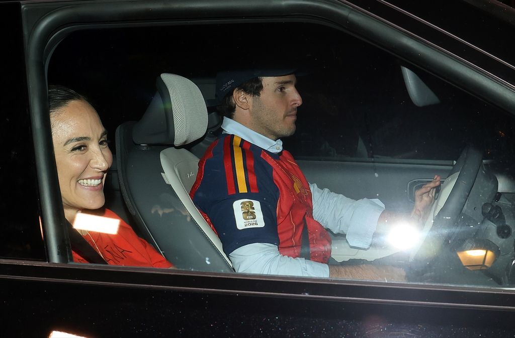 Tamara Falcó e Íñigo Onieva, tras el partido de España contra Francia
