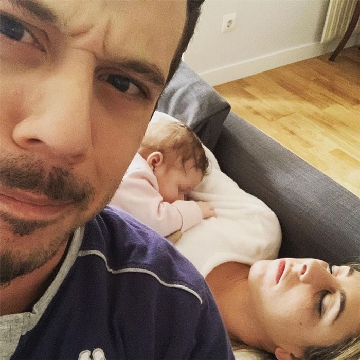 Valeria Ros con su ex y su hijo