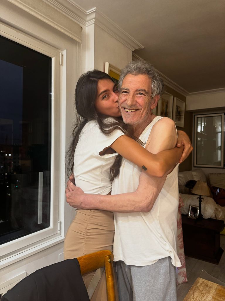Lucía Rivero y su abuelo Rafael