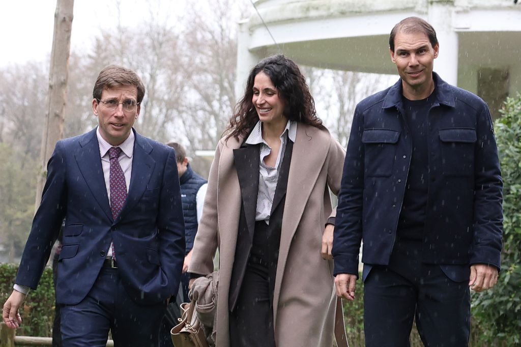 Jose Luis Martinez- Almeida, Maria Francisco Perelló y Rafael Nadal durante la presentación de "Spring&Swing" en el Club de Campo Villa de Madrid