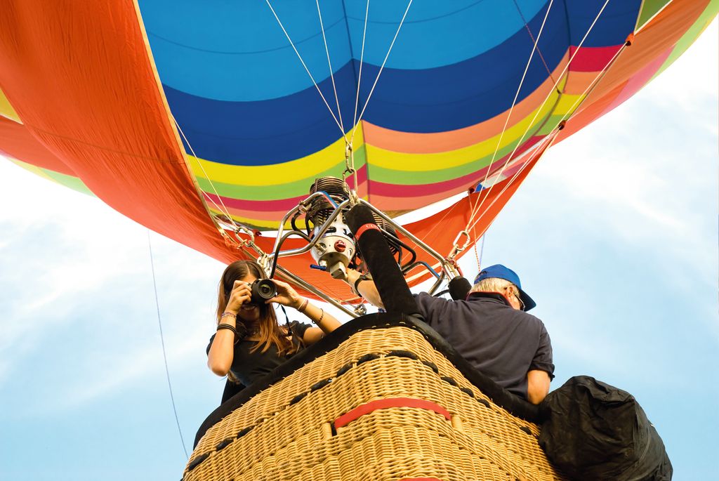 shooting from the hot air balloon