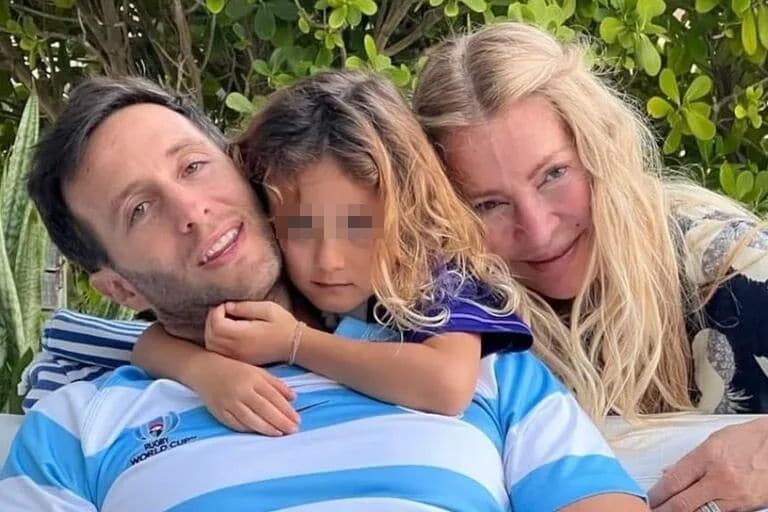 Cris Morena con su hijo Tomás Yankelevich y su nieta fallecida Mila