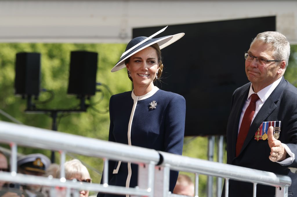 The Princess of Wales, known as the Duchess of Rothesay when in Scotland, attends the naming ceremony for HMS Glasgow, a state-of-the-art Type 26 anti-submarine frigate, at the BAE Systems shipyard in Scotstoun, Glasgow. Picture date: Thursday May 22, 2025. *** Local Caption *** .