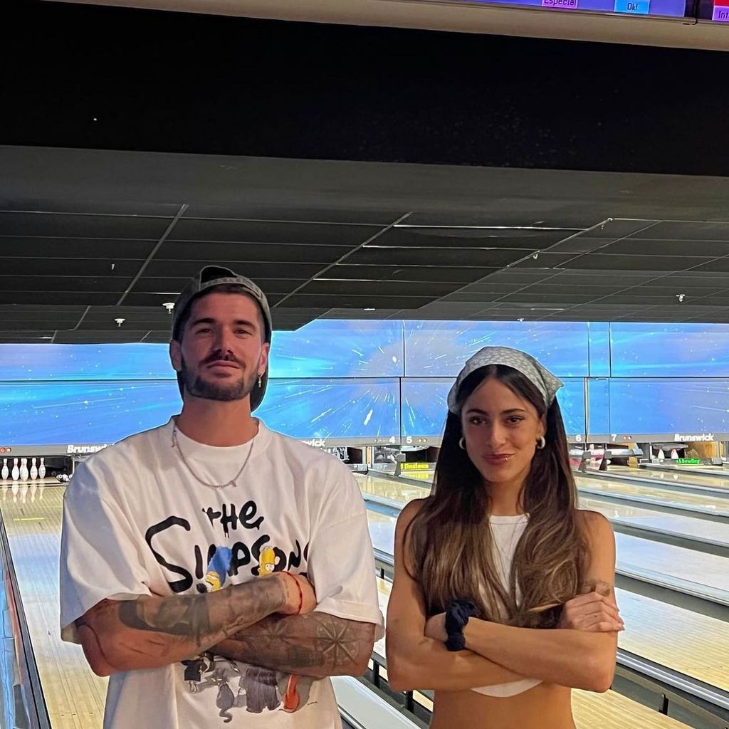 Rodrigo de Paul y Tini Stoessel en una publicación de marzo de 2023.