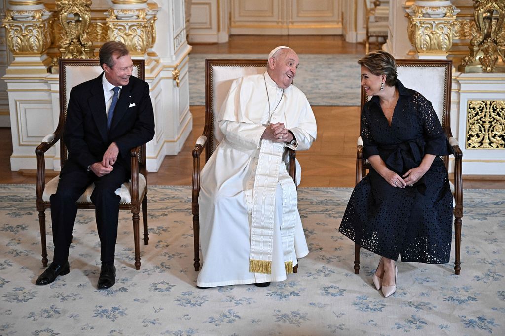 El Papa Francisco con los grandes duques de Luxemburgo el 26 de septiembre de 2024