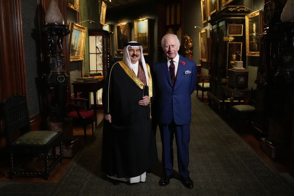 El rey Carlos III Hamad Bin Isa Al Khalifa, rey de Baréin