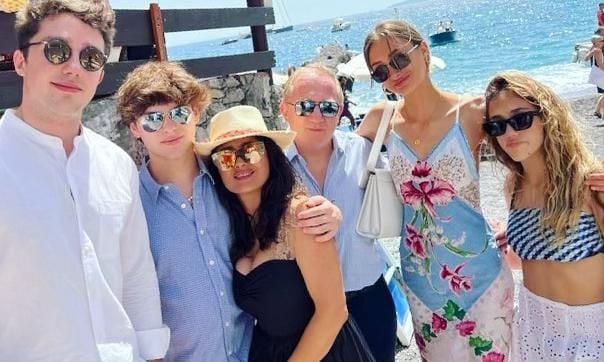 Salma Hayek, Francois-Henri Pinaul y todos los hijos del empresario