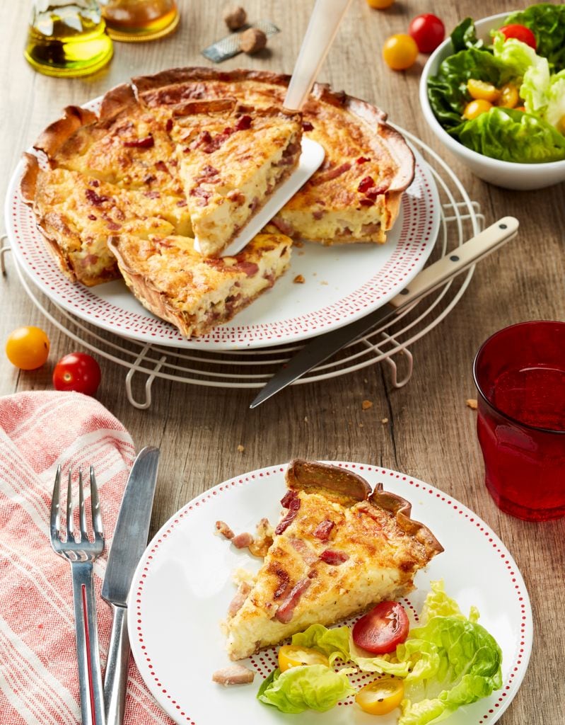 Una ensalada, acompañamiento perfecto para una Quiche Lorraine