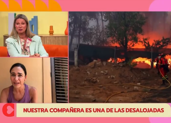 Elena Sánchez cuenta a través de 'D Corazón' su experiencia al ser evacuada de su casa por el peligro de los incendios